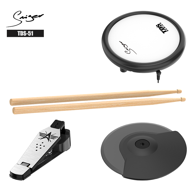 Wholesale Percussion Musical Instrument 5 Pads Portable Table Drum Electronic Drum Kit
