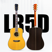 Wholesale Luxars 41 Inch Dreanought High Grade All Solid Acoustic Guitar(LR5D)