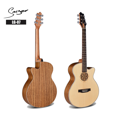 LG-07-EQ With EQ Spruce And Walnut Wood Acoustic Guitar