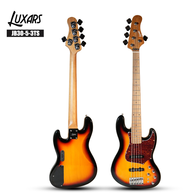 Wholesale JB30-5 Upgrade 5 Strings Jazz Bass – Roasted Maple Neck, S-S Active/Passive Pickup, OEM/ODM Supported