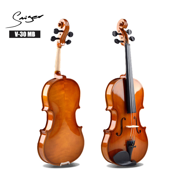 Retail-Ready Beginner Violin Kit | Flamed Maple Back & Spruce Top | Case+Rosin+Bow Included | Bulk Discounts
