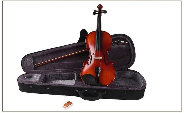 Wholesale Violin Bundle - V86S: 4 Sizes in 1 Carton | Solid Wood Construction | Satin Natural Finish | Retail-Ready Kit