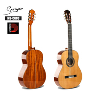 APL-860-SS 39" Professional Classical Guitar｜Grade A Solid Cedar Top + Solid Mahogany Back/Sides｜Tech Ebony Fingerboard｜D'Addario Strings｜High-Gloss Finish