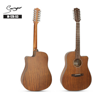 B2B Wholesale M-12X-53 12 Strings Acoustic Guitar – All Walnut Body, Die-Cast Tuners, OEM/ODM Supported