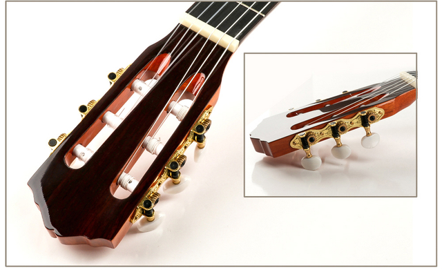 APL-860-SS 39" Professional Classical Guitar｜Grade A Solid Cedar Top + Solid Mahogany Back/Sides｜Tech Ebony Fingerboard｜D'Addario Strings｜High-Gloss Finish