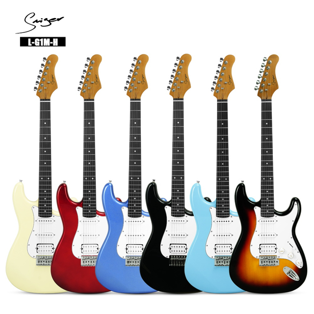 L-G1M-H ST Electric Guitar｜H-S-S Pickups for Rock/Metal｜Roasted Maple Neck + Sycamore Body｜22 Stainless Steel Frets｜Tremolo Bridge｜5 High-Gloss Colors (6 Guitars/Carton - Wholesale Ready)