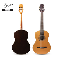 Smiger 39 Inch Solid Top Classical Guitar with Premium Solid Cedar Top for Crisp Tone & Excellent Resonance (LC1-39)
