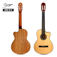 Smiger CGM-20 39" Cutaway Classical Guitar｜Laminated Spruce Top & Walnut Back/Sides｜Matte Natural Finish｜Gold Tuners (Ergonomic Design)