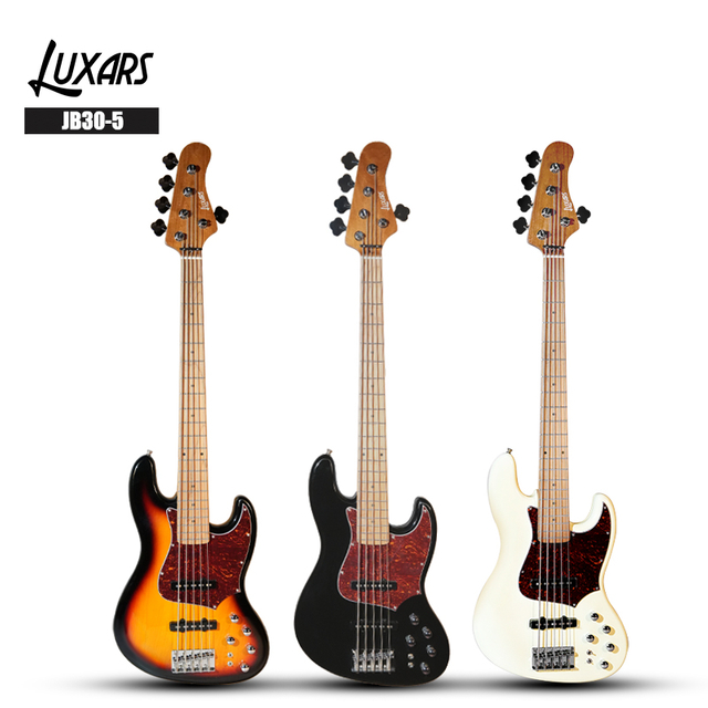 Wholesale JB30-5 Upgrade 5 Strings Jazz Bass – Roasted Maple Neck, S-S Active/Passive Pickup, OEM/ODM Supported
