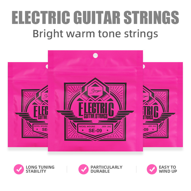 SE-09/10 Electric Guitar String Set – B2B Bulk Supply, Nickel Winding, Dual Gauges & Customization Service