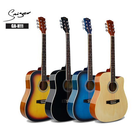 41inch 6 Strings Acoustic Guitar with ABS Binding
