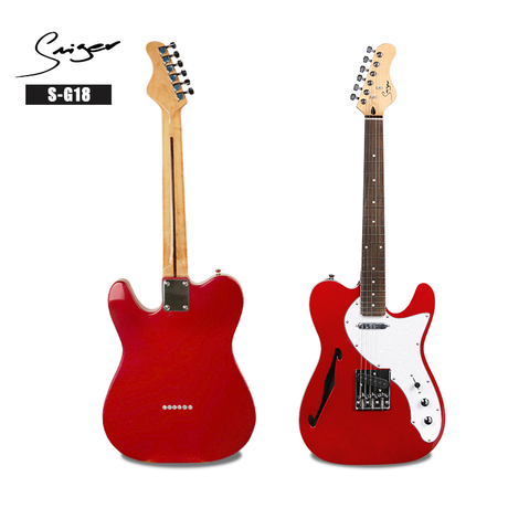 S-G18 Electric Guitars 24 Frets Semi-hollow Electric Guitar Hollowbody 