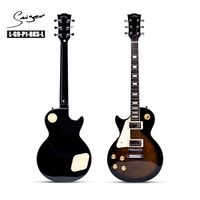 "B2B Wholesale Upgrade LP Electric Guitar (L-G9-P1-BKS-L) – Flamed Maple Veneer, H-H Pickups, OEM/ODM Supported"