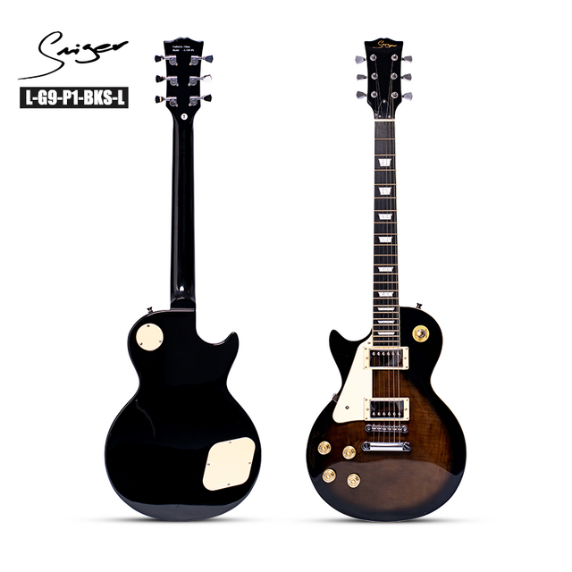 "B2B Wholesale Upgrade LP Electric Guitar (L-G9-P1-BKS-L) – Flamed Maple Veneer, H-H Pickups, OEM/ODM Supported"
