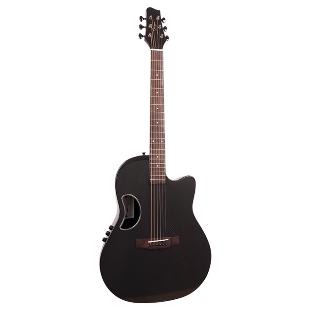 Wholesale CE-2021-CF 41" Round Back Guitar – Full Carbon Fiber, TE-30 2 Pickup, OEM/ODM Supported