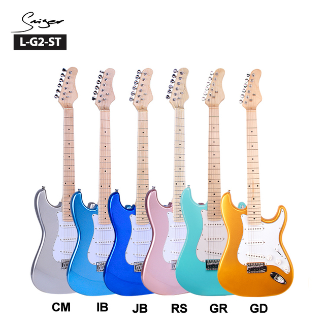 Wholesale High Quality ST Electric Guitar 39-Inch Solid Wood 6 Strings Single stratocaster electric guitar