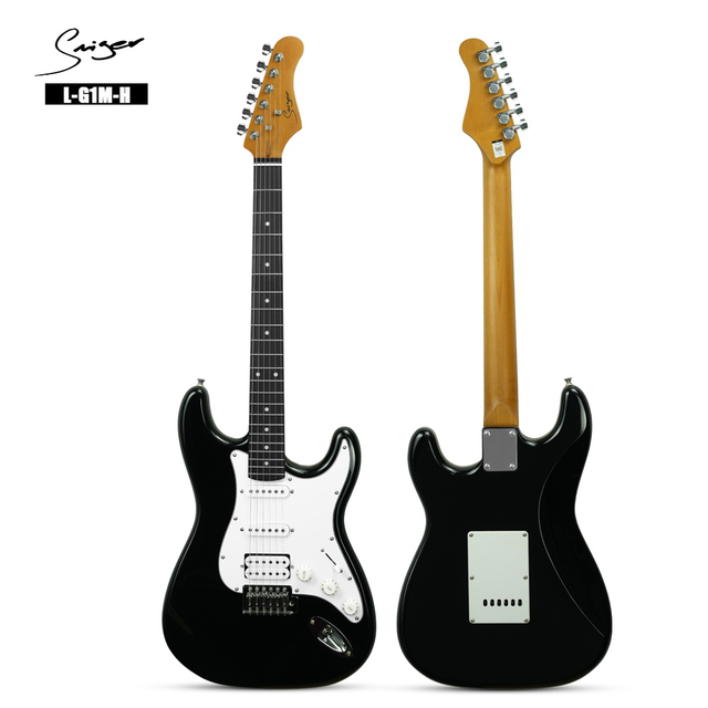 L-G1M-H ST Electric Guitar｜H-S-S Pickups for Rock/Metal｜Roasted Maple Neck + Sycamore Body｜22 Stainless Steel Frets｜Tremolo Bridge｜5 High-Gloss Colors (6 Guitars/Carton - Wholesale Ready)