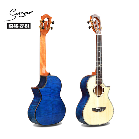 Newest Popular Tenor Ukulele Blue Maple Finger Style Professional Ukelele