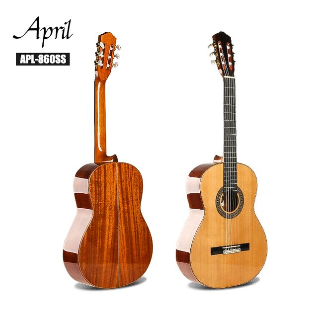 APL-860-SS 39" Professional Classical Guitar｜Grade A Solid Cedar Top + Solid Mahogany Back/Sides｜Tech Ebony Fingerboard｜D'Addario Strings｜High-Gloss Finish