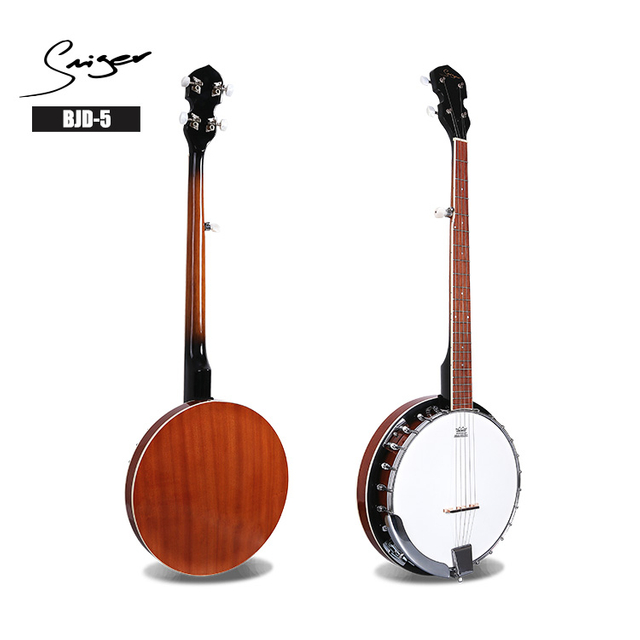 BJD-5 5 Steel Strings Banjo Guitar Wooden Remo Top 