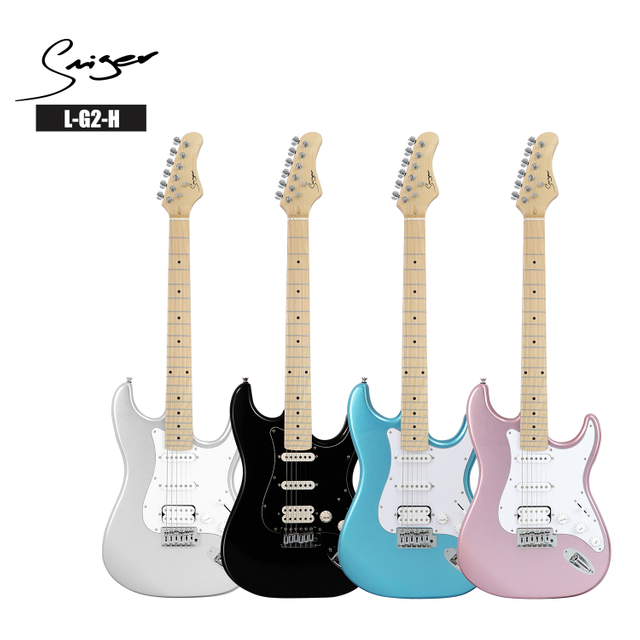 L-G2-H Upgraded ST Electric Guitar｜H-S-S Pickups w/Bone Nut｜Stainless Steel Rounded Frets｜Gloss Maple Neck｜4 Stage-Ready Finishes (CM/MBK/IB/RS)｜6 Guitars/Carton (Pro Performance)
