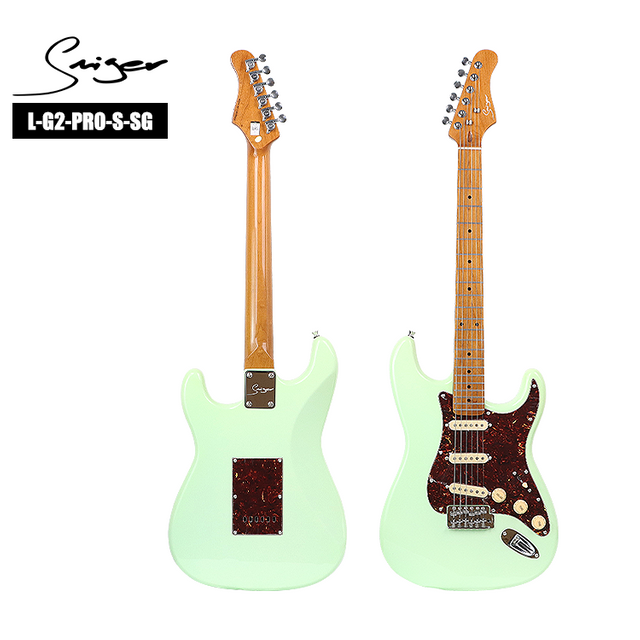 L-G2-PRO-S Professional ST Electric Guitar｜Roasted Maple Neck + Alnico V SSS Pickups｜Conductive Shielding Poplar Body｜22 Rounded Frets｜Gloss Finish｜6/Carton