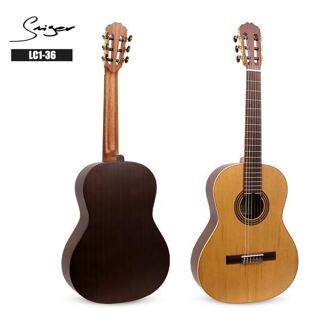 LC1-36 36" 3/4 Size Classical Guitar (Student)｜Solid Cedar Top + African Sapele Back/Sides｜Mahogany Neck & Rosewood Fingerboard｜Bone Nut/Saddle｜Satin Finish