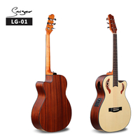 LG-01 Custom Make Acoustic Guitar 40inch with Special sound hole