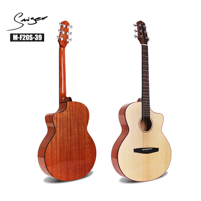 M-F20S-39 Africa Mahogany Back And Sides Acoustic Guitar Spruce Top