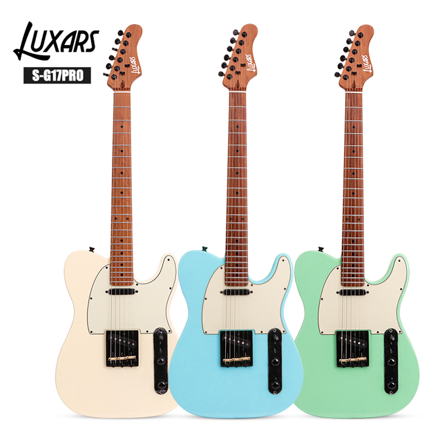 S-G17-PRO TL Upgraded Electric Guitar｜Vintage Voiced S-S Alnico V Pickups｜Roasted Maple Satin Neck & Fretboard｜22 Rounded Frets｜Hardtail Bridge｜3 Retro Colors (DB/VW/SG)｜6 Guitars/Carton (Classic Reim