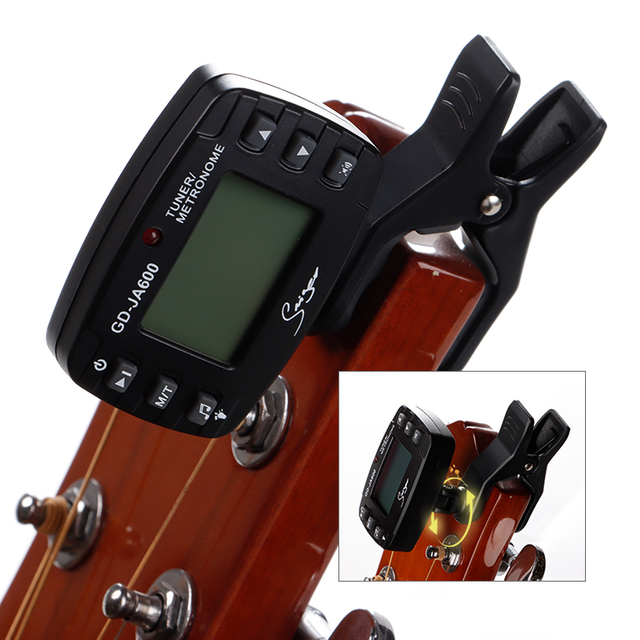 SMIGER GD-JA600 Multi Functional Clip-on Electric Ukulele Bass Guitar Tuner with Metronome