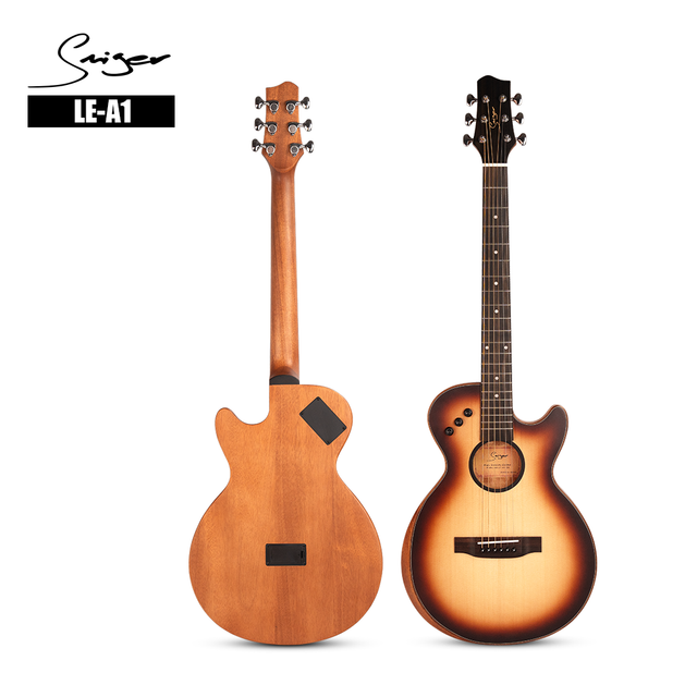 Wholesale 40-inch Spruce Solid Top Thin Body Acoustic Guitar LE-A1