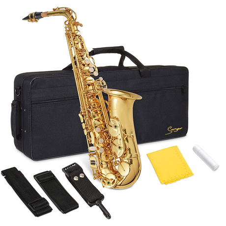 Professional Alto Eb SAX Saxophone Gold Laquer 