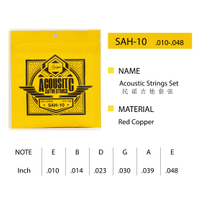 Wholesale Custom Acoustic Guitar Strings SAH-10/11/12: Red Copper Material, 500sets/ctn, Bulk Order for B2B Buyers