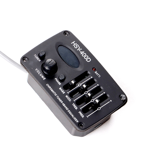 Hot Sale Good Quality 4 Band Guitar Preamp EQ Equalizer with Tuner Acoustic Guitar Pickup for Guitar Pickup Set