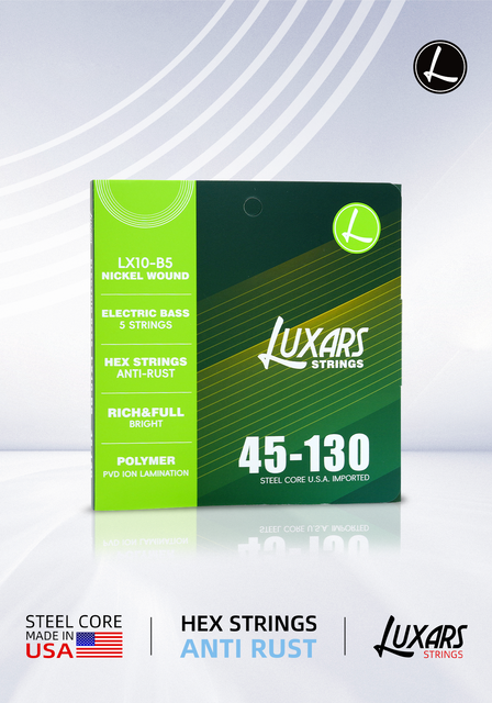 LX10 Luxars Brand Manufacturer Bulk Wholesale Price Steel Core NICKEL WOUND Strings for 4/5/6 String Electric Bass