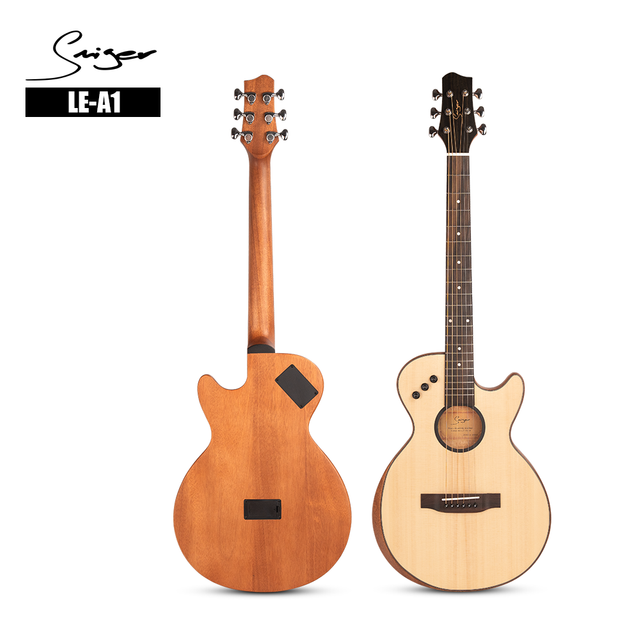 Wholesale 40-inch Spruce Solid Top Thin Body Acoustic Guitar LE-A1