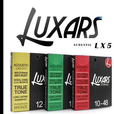 LUXARS Guitar Strings Acoustic Folk NANOWEB Coating Light 