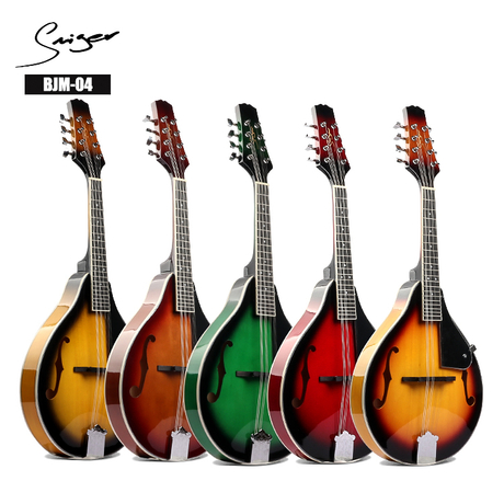 BJM-04 Acoustic Mandolin Instrument A Style 8 Strings Colorful