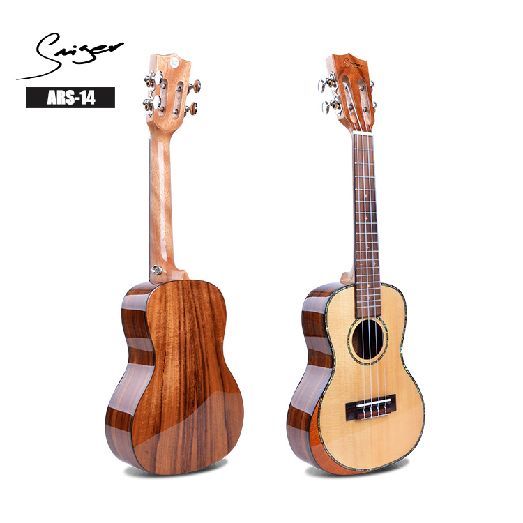 Smiger ARS-14 Arm-rest Solid Spruce Top High Gloss Finish Ukulele 