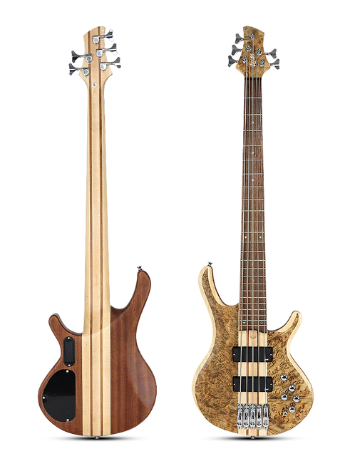 S-B60 Neck-Through 5-String Bass｜Okoume-Maple Body w/Burl Maple Veneer｜Alnico 5 HH Active Pickups｜Ibanez BTB846 Electronics｜24 Frets (Pro Active Bass)
