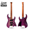 S-G63-6 Headless Electric Guitar｜Flamed Maple Veneer Body｜Roasted Maple Neck & Fretboard｜H-H Alnico V Pickups W/24K Pots｜Nitro Matte Finish｜6 Guitars/Carton (Pro Modernist)